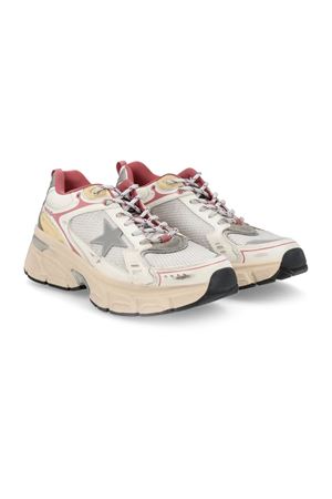 Lightstar Men's CNY in mesh and white leather GOLDEN GOOSE | GWF00724F00791370208